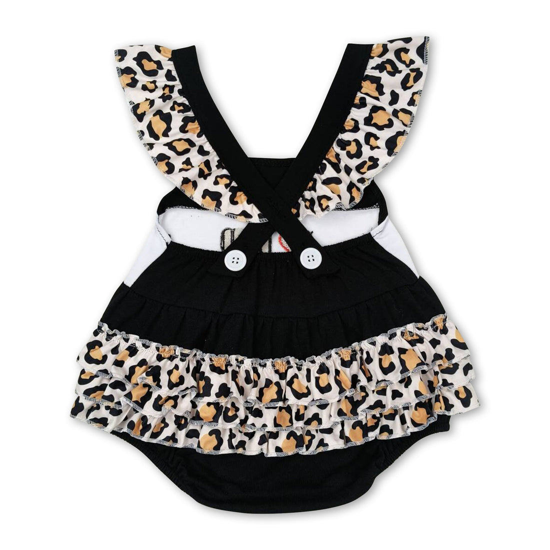 I love DAD black leopard baby girls father&