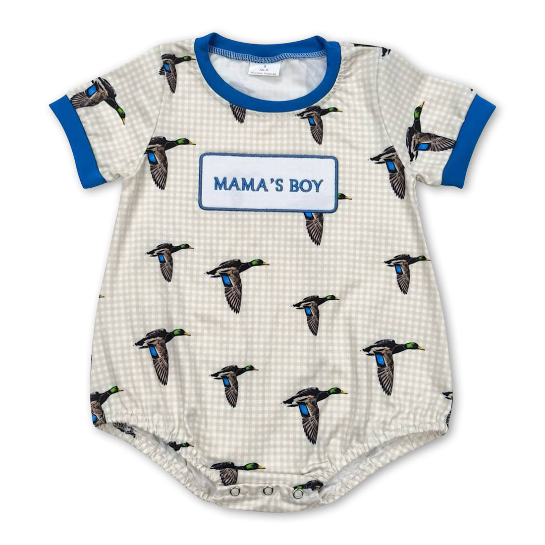 Short sleeves plaid mama&