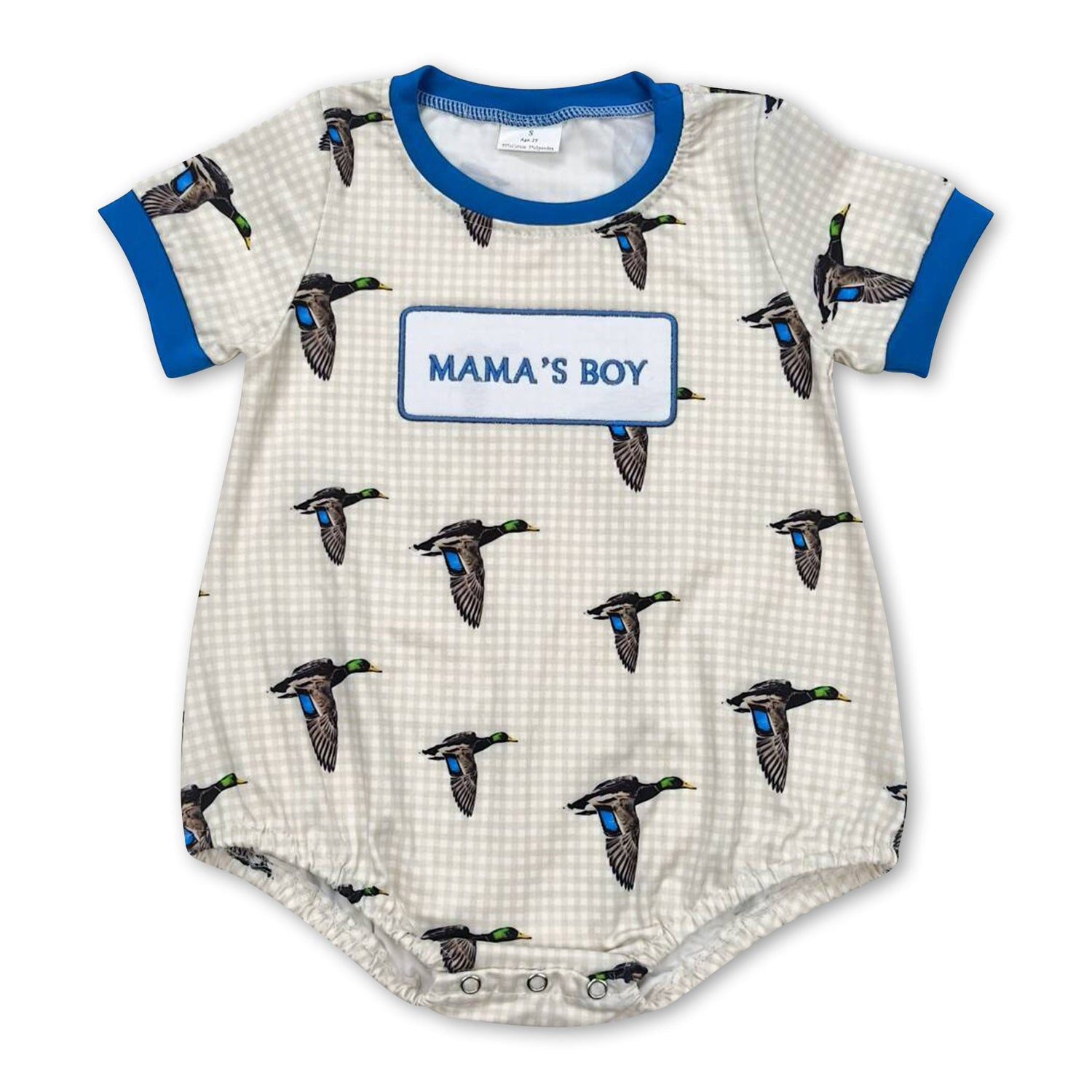Short sleeves plaid mama&