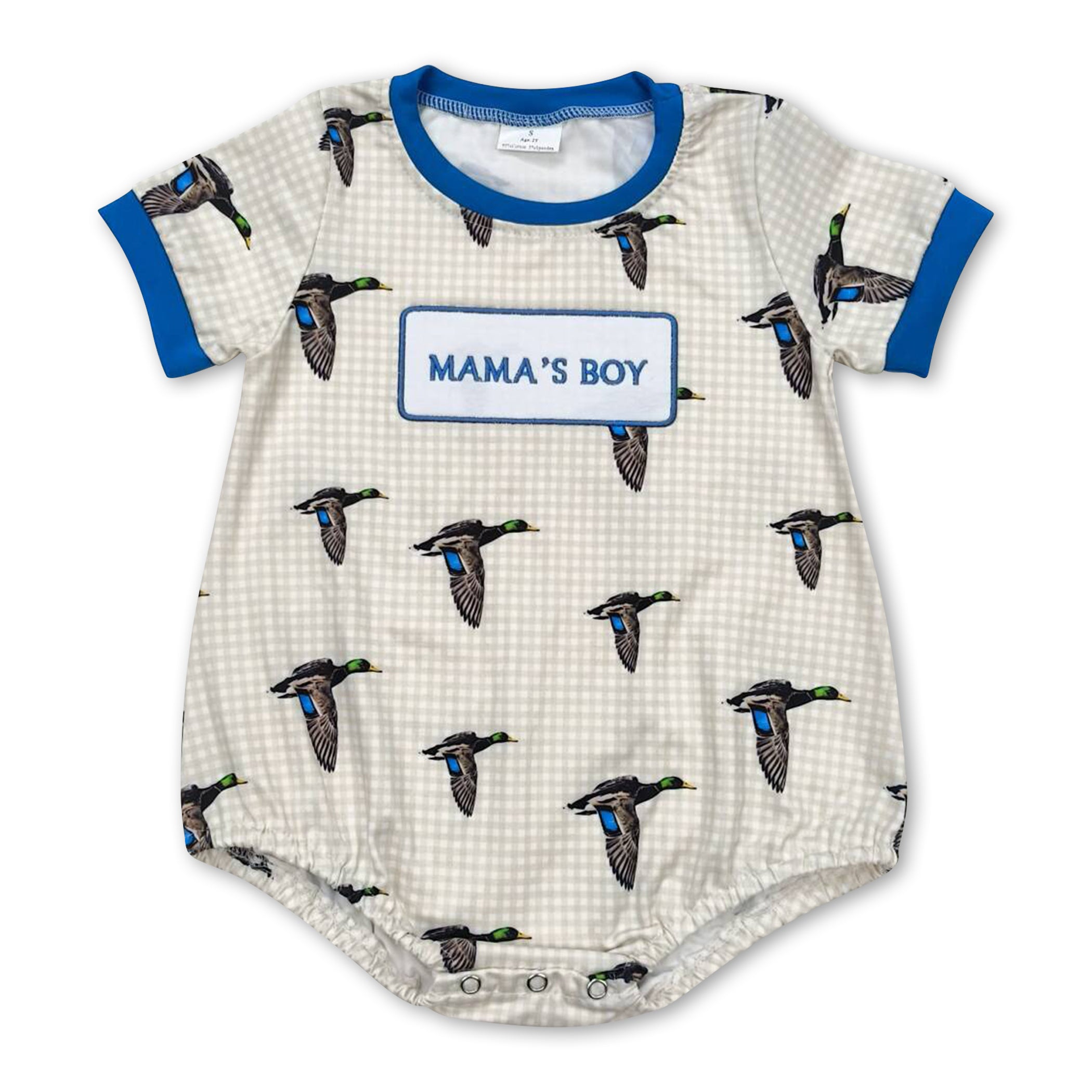 Short sleeves plaid mama&