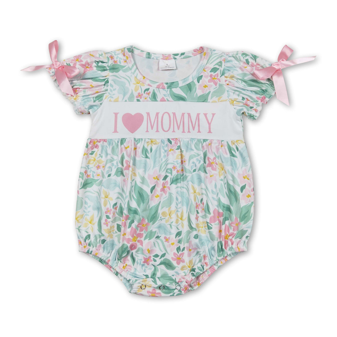 Short sleeves floral I love MOMMY mother&