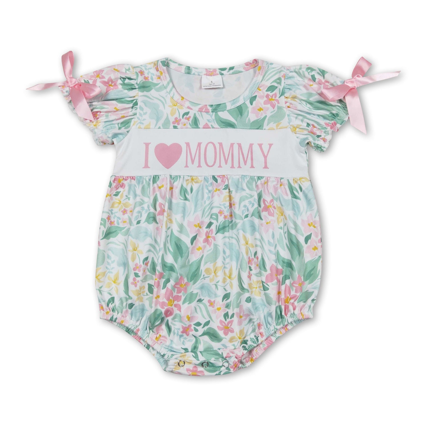Short sleeves floral I love MOMMY mother&
