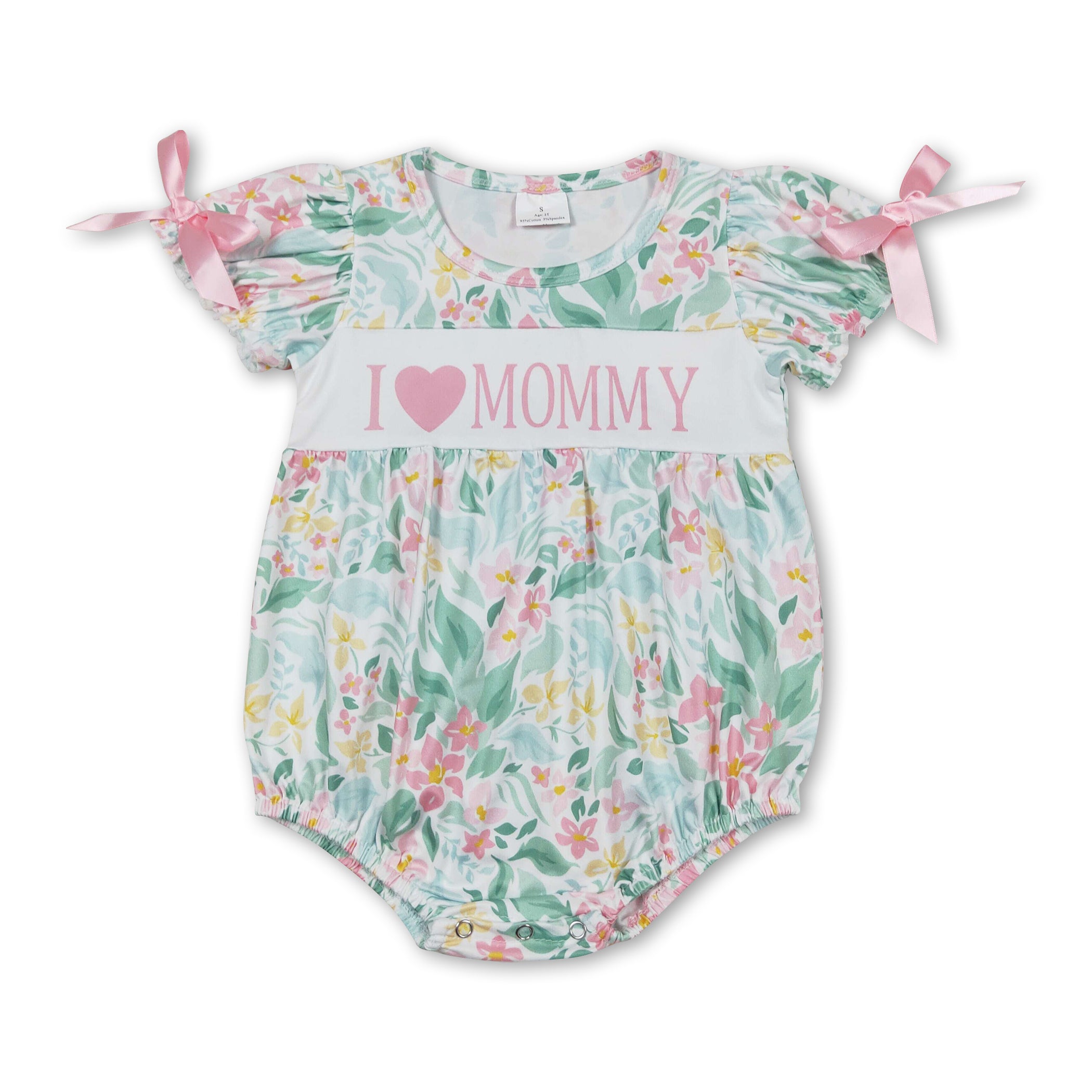Short sleeves floral I love MOMMY mother&