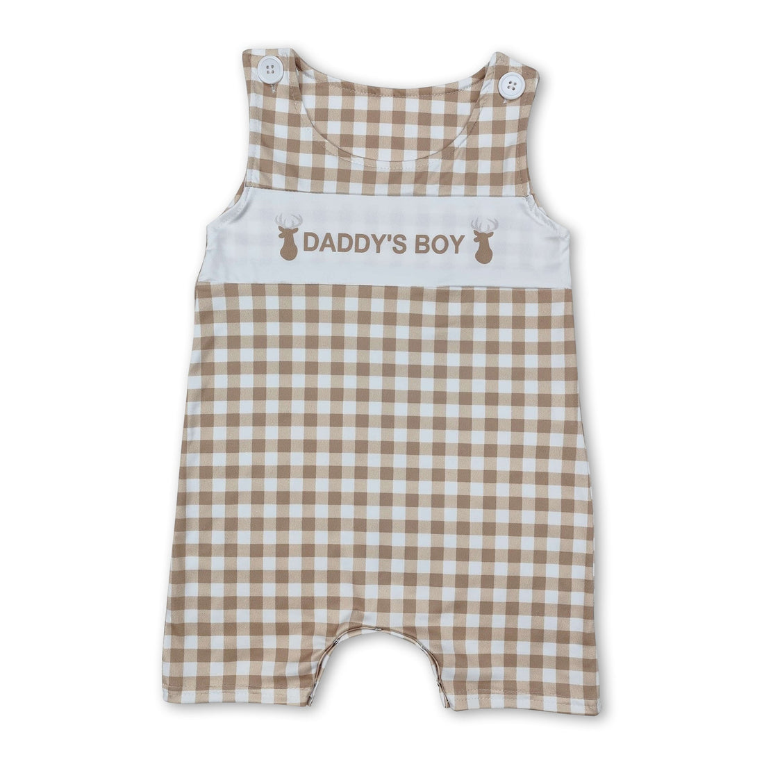 Khaki plaid sleeveless daddy&