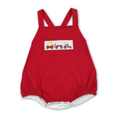 Mini Rodeo red straps cars stripe boy summer romper, baby boy bubble suit with playful car pattern, lightweight and comfortable for warm weather.