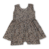 Mini Rodeo sleeveless leopard print kids girls summer one-piece jumpsuit, stylish and lightweight for warm weather.