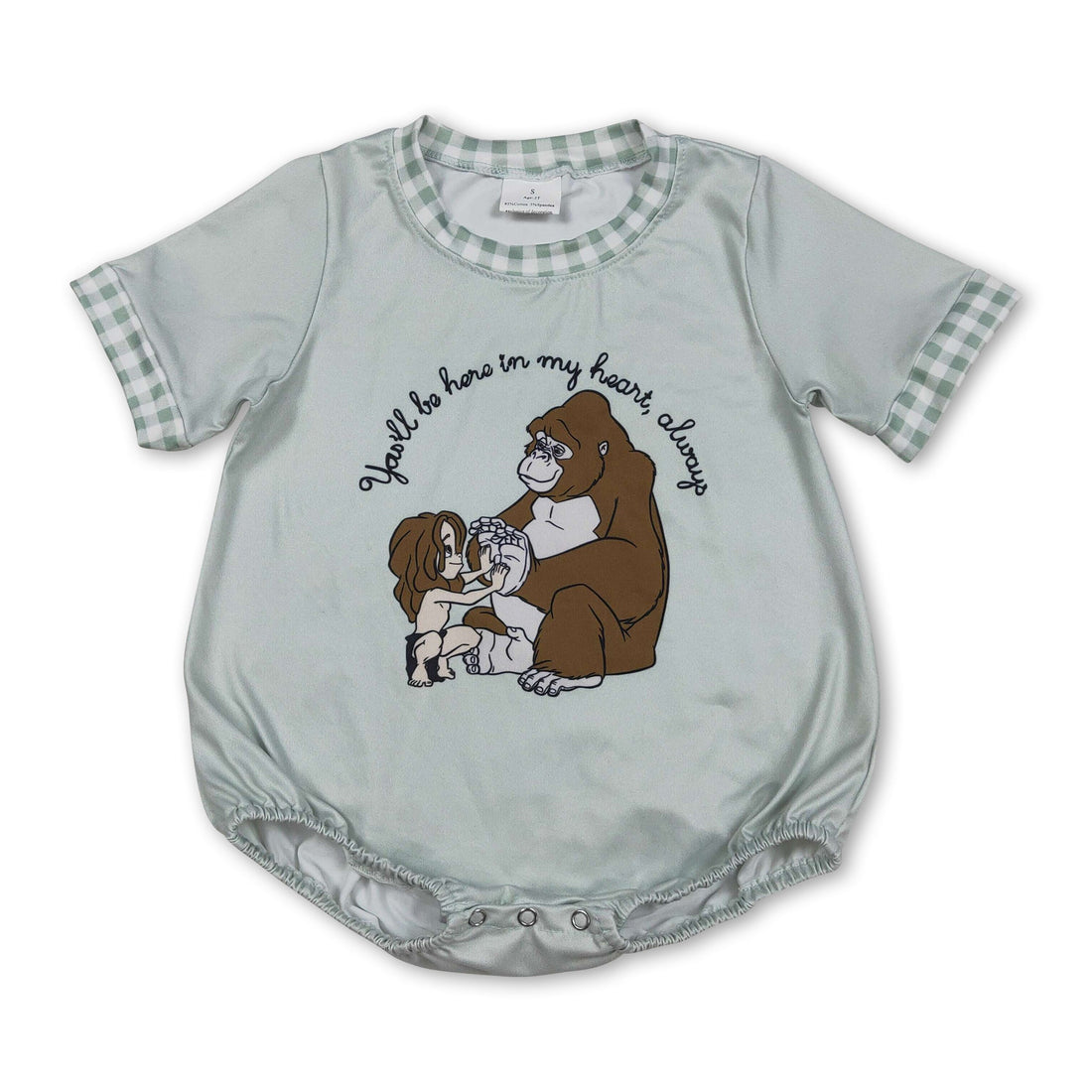 Mini Rodeo boy romper with short sleeves featuring "You&