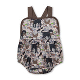 Mini Rodeo boy bubble romper featuring duck camo straps and summer design for baby boys, perfect for warm weather.