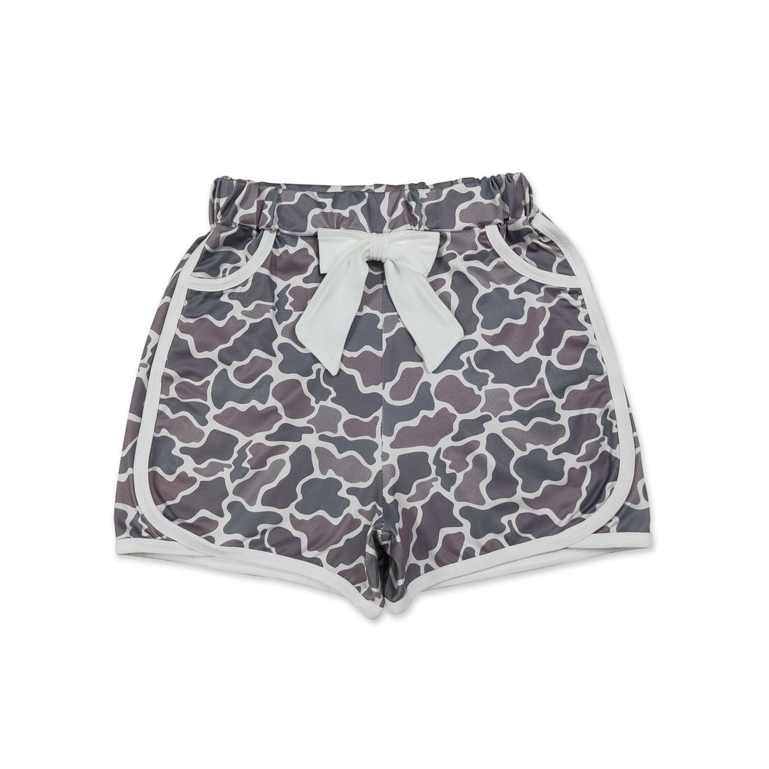 White bow camo pockets girls&