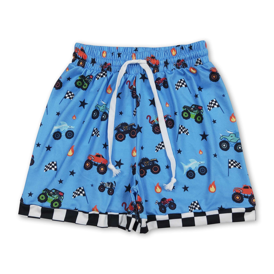 Mini Rodeo plaid flag trucks boys&