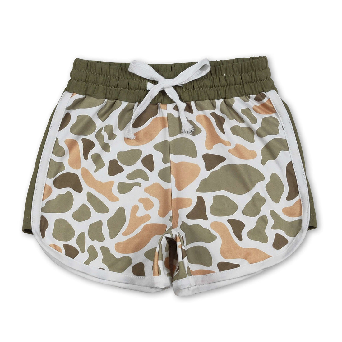 Green camo drawstring girls&