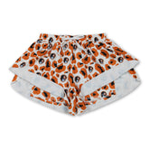 Leopard yellow women’s active shorts by Mini Rodeo, designed for women’s athletic and casual wear, featuring a stylish animal print.