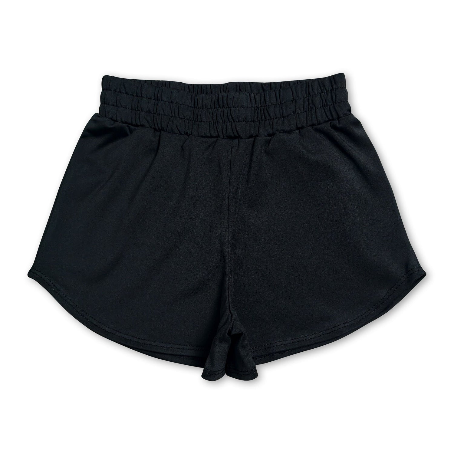 Black kids girls summer yoga active shorts