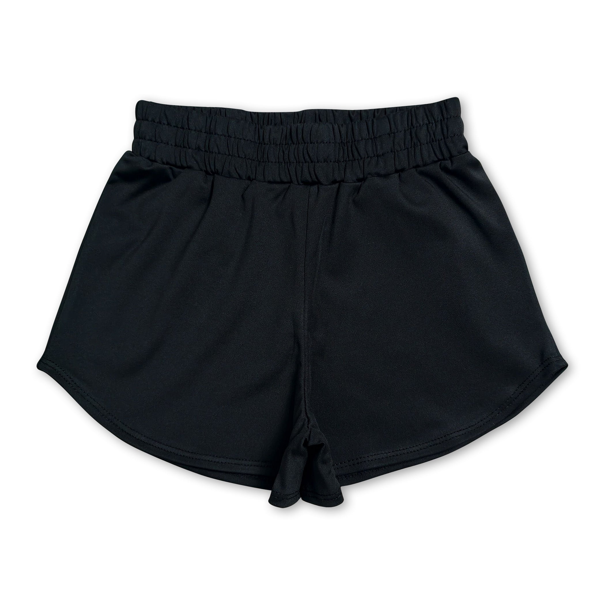 Black kids girls summer yoga active shorts