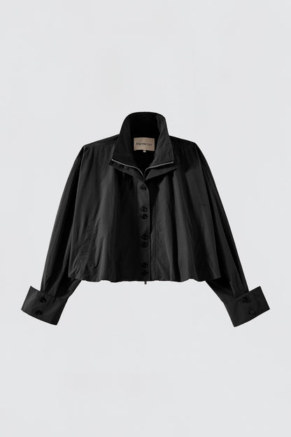 Amaryllis Cropped Jacket In Black