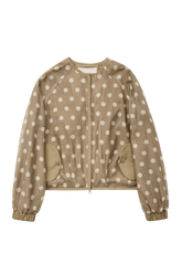 Findmenowthelabel Fabio voile jacket in cream and mocha, featuring lightweight fabric and stylish design, shown in flatlay image.