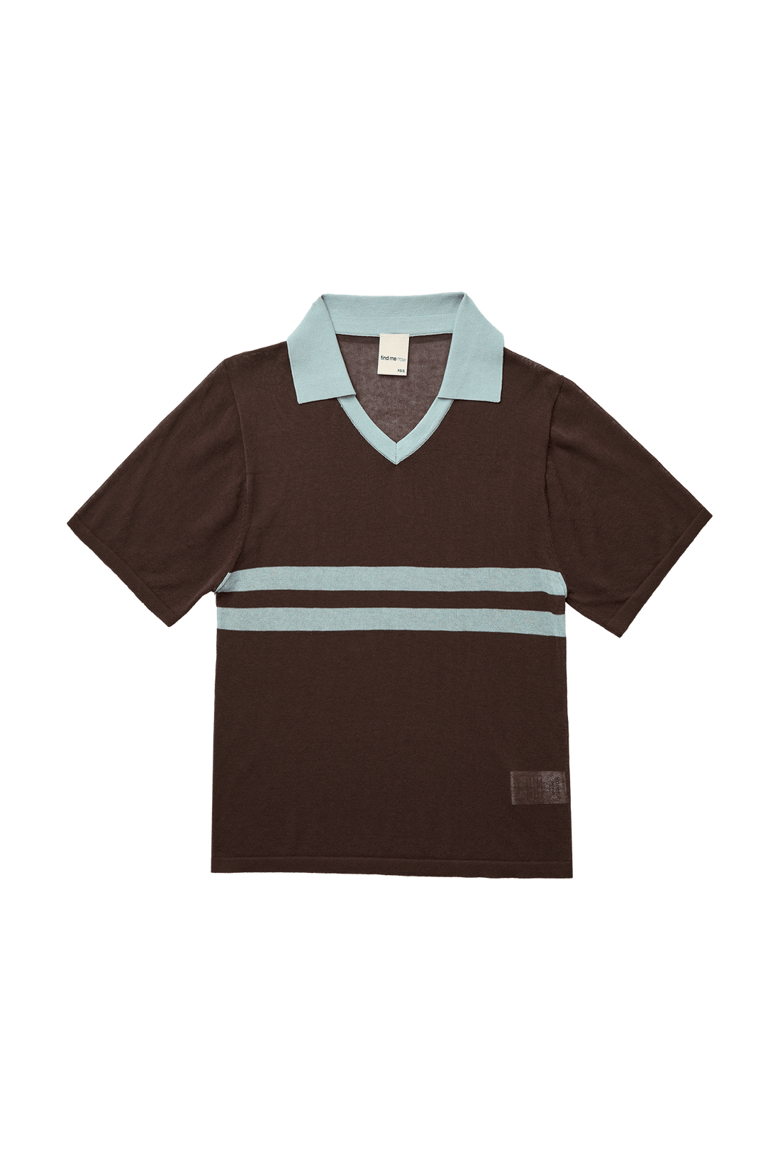 ARACI KNIT POLO TOP IN COCOA CREAM