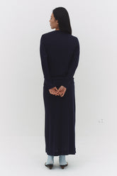 Narae long sleeve navy T-shirt by findmenowthelabel, featuring a fitted design and soft fabric for casual wear.