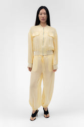 Findmenowthelabel Fabio voile jacket in butter, lightweight and stylish jacket with a soft fabric and relaxed fit.