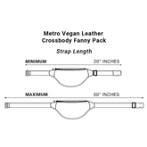 Shield Your Body Metro vegan leather cross body fanny pack with mobile phone pocket, compact and stylish for everyday use.