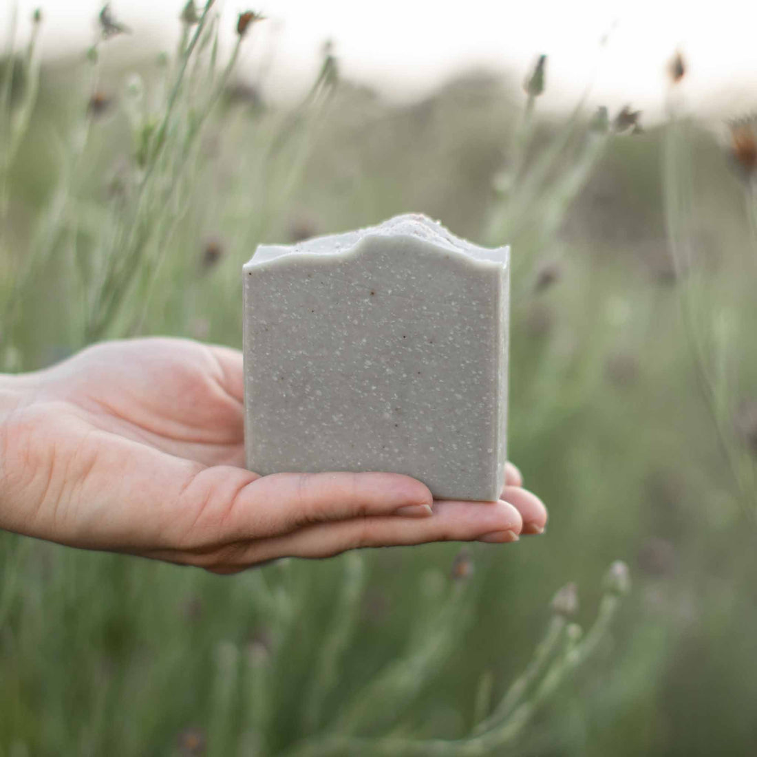 Handmade Salt and Sea Tallow and Goat Milk Soap Bar by Pretty Farm Girl, showing a natural soap bar on a neutral background.