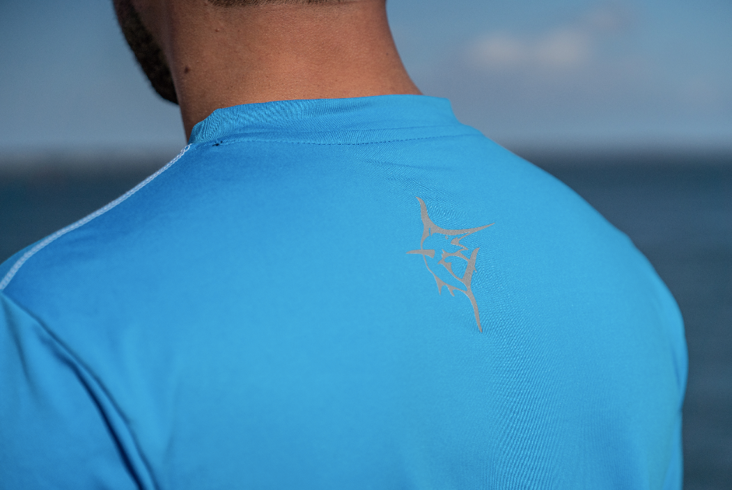 White Water Life Grander short sleeve performance tee with moisture-wicking fabric and athletic fit, shown on a mannequin.