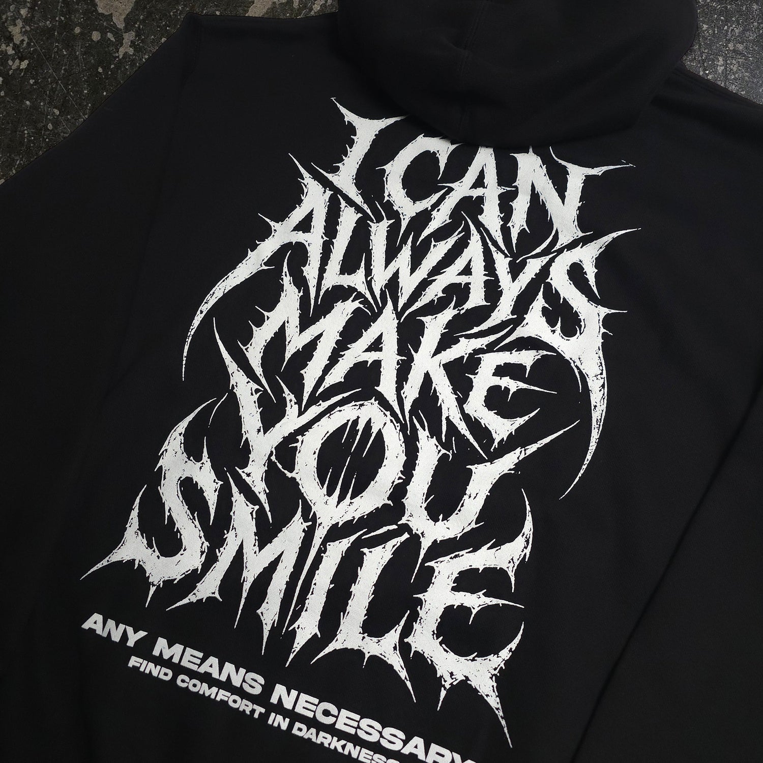 Always Smile Pullover Hoodie Black