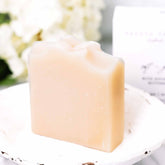 Handmade Pretty Farm Girl soft bar soap with buttermilk, tallow, and goat milk, designed for sensitive skin, fragrance-free.