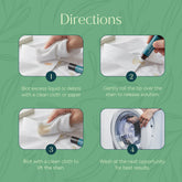 Puracy stain remover roller pen for laundry stains, with a white and blue pen tip visible on fabric in the image.