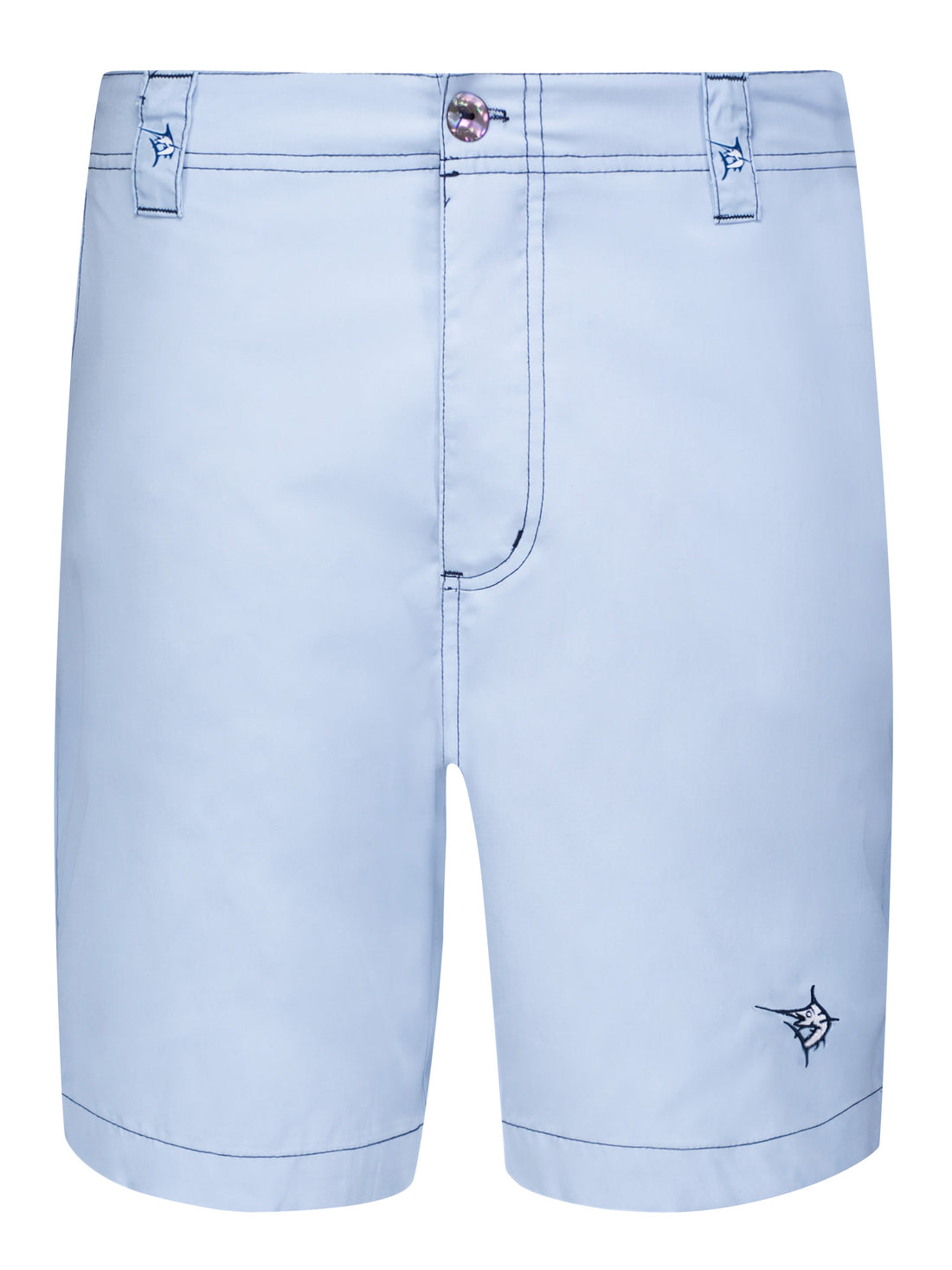 Light blue Starboard shorts by White Water Life, casual men&