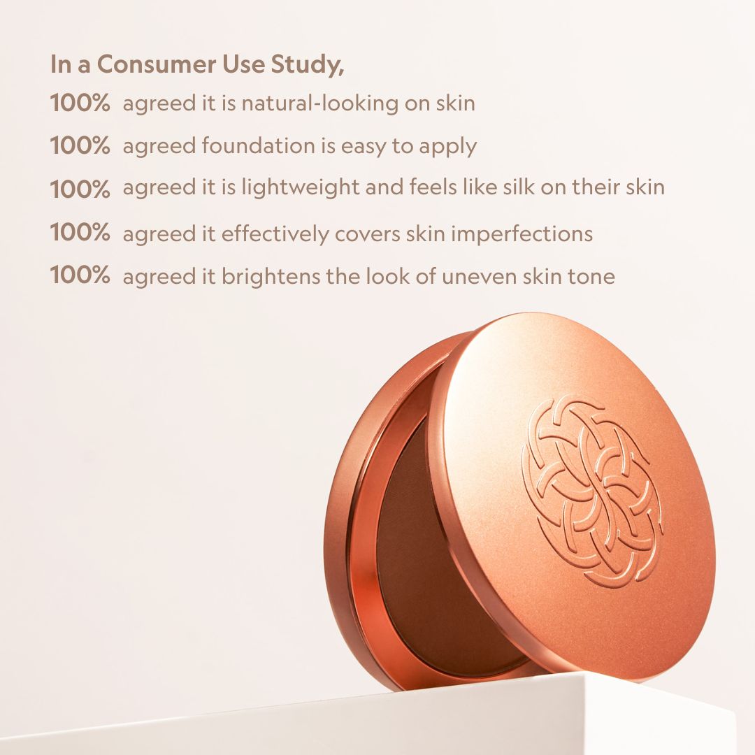 YENSA Super Serum Silk Matte Powder Foundation in pressed form with smooth, matte finish and peptide-infused formula.