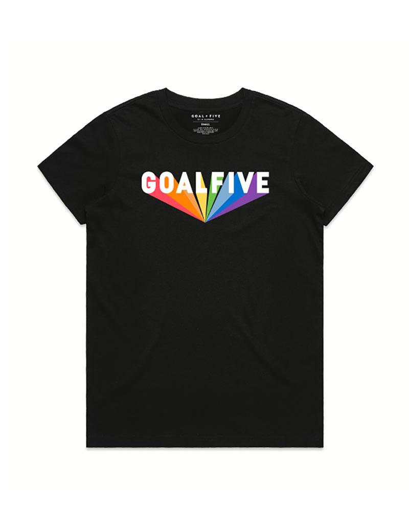 Black cotton Superhuman T-shirt by Goal Five, featuring a relaxed fit and minimalistic design, suitable for everyday lifestyle wear.