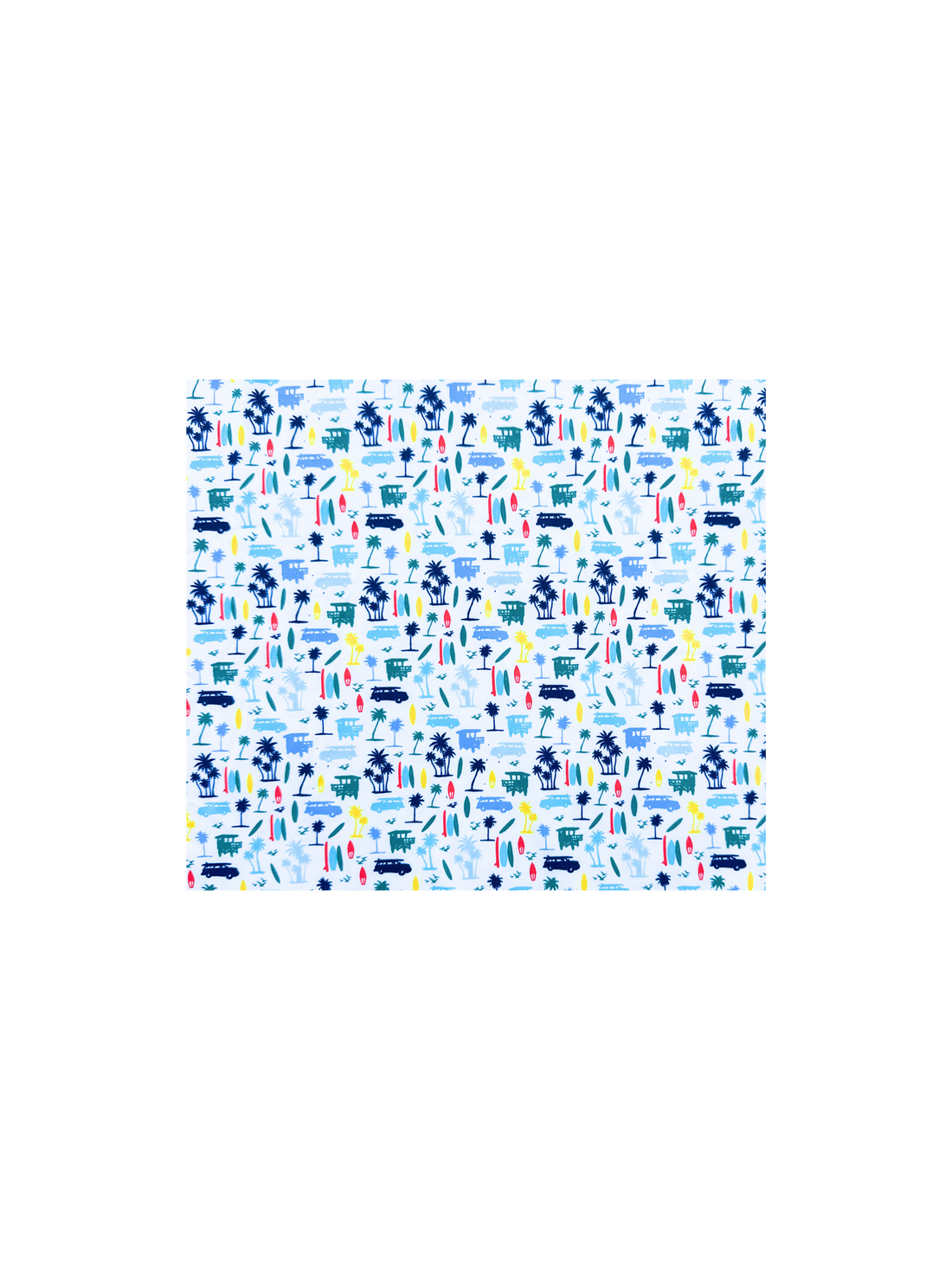 White Water Life Surfs Up Performance Polo with vibrant surf-themed pattern, casual men&