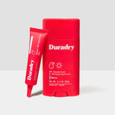 Duradry Sweat Control Duo package showing two bottles of antiperspirant for sweat and odor control.