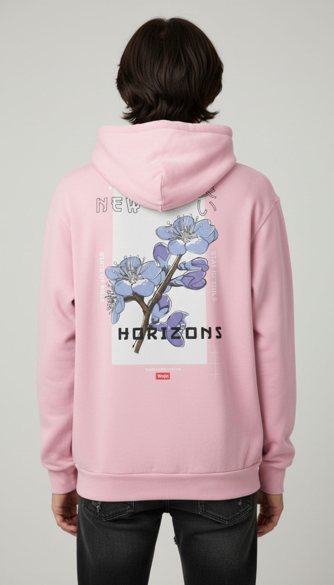 Yūjin Clothing Horizons Hoodie featuring a comfortable fit and stylish design, shown in a close-up view of the front.