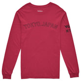 Japan style long sleeve T-shirt by Yūjin Clothing featuring traditional patterns and a comfortable fit.