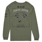 Japan style long sleeve T-shirt by Yūjin Clothing featuring traditional-inspired design and comfortable fit.