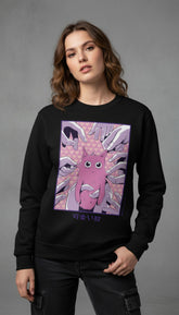 Yūjin Clothing Lovely Cat sweatshirt featuring a cute cat graphic, soft fabric, and comfortable fit for casual wear.