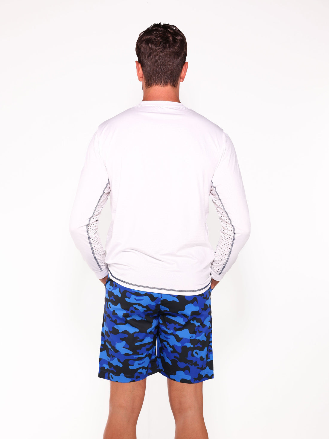 White Water Life NautiFlex Performance Tee in tactical color, showing a close-up of the breathable fabric and stylish fit.