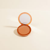 YENSA Super Serum Silk Matte Powder Foundation in Tan2, pressed powder with a smooth, matte finish and peptide-enriched formula.