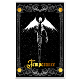 Tarot Temperance Major Arcana poster by Any Means Necessary Clothing, featuring detailed illustration on 11x17 inch print.