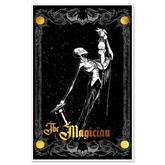 11x17 tarot Major Arcana The Magician poster by Any Means Necessary Clothing featuring mystical magician illustration.