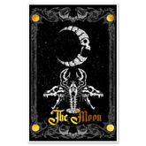 Tarot Major Arcana poster featuring The Moon card in 11x17 size, by Any Means Necessary Clothing.