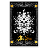 Major Arcana Tarot poster featuring The Sun card, 11x17 inch print by Any Means Necessary Clothing.
