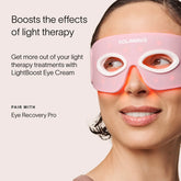 Pair of Solawave Light Therapy Boosting Eye Cream skincare topicals in sleek containers, designed to reduce puffiness and brighten the eye area.