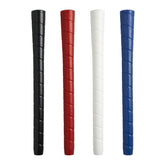 Set of four Star Grip Tour Star+ 360° full swing grips in vibrant colors, designed for improved golf club handling and comfort.