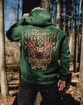 Green Trophy Pullover Hoodie by Any Means Necessary Clothing, featuring a comfortable fit and stylish design.