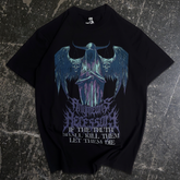 Black Truth Shall Kill T-shirt from Any Means Necessary Clothing with bold graphic text on the front.