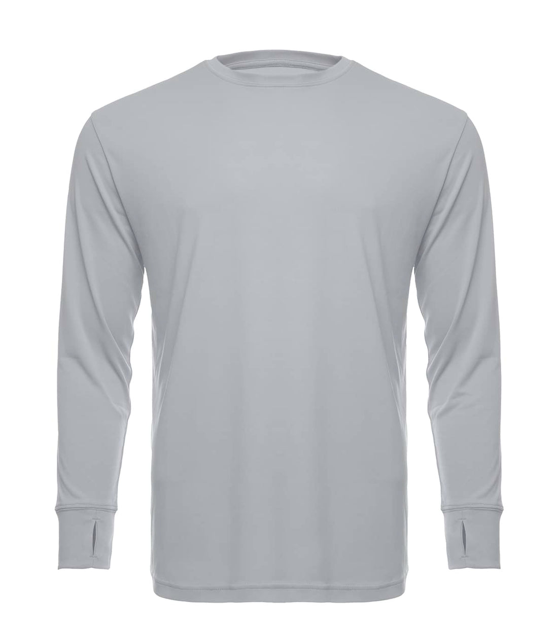 SpectraUSA UPF 50 Performance Crew long sleeve shirt in metallic gray, designed for sun protection and active wear.