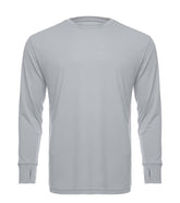 SpectraUSA UPF 50 Performance Crew long sleeve shirt in metallic gray, designed for sun protection and active wear.